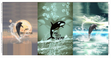 Preview: Jersey Baumwolle Delfin von Stenzo - Panel